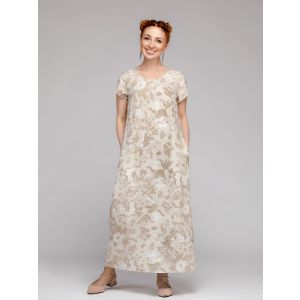 Платье бохо длинное изо льна 10/5, Кайрос