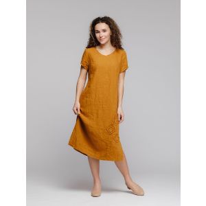 Платье ниже колена изо льна 2/204, Кайрос