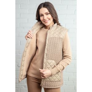 Жилет меховой с трикотажным покрытием