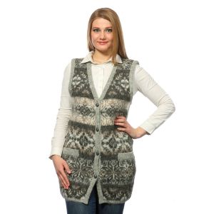 Удлиненный жилет с пуговицами, Исландия, 06897-69