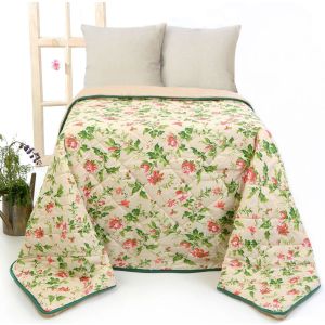 Одеяло Цветочная корзина, ворс шерсть / хлопок