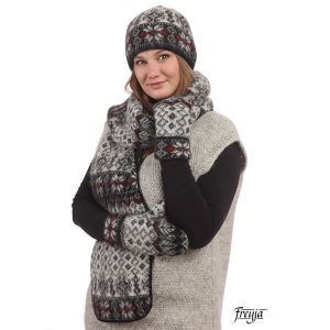 Набор шерстяной: шарф, варежки, шапка, Исландия, 08105-01