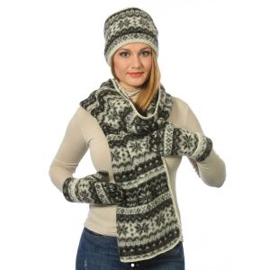 Набор шапка-кубанка, шарф, варежки, Исландия 08138-25
