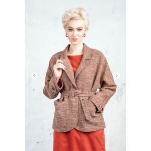 Мягкий женский жакет с поясом 007