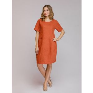 Платье короткое изо льна 2/106, Кайрос
