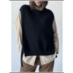 Жилет-пончо  черный 005