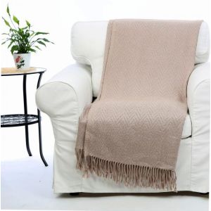 Плед БАРИ 150*200 тканый с кистями из хлопка