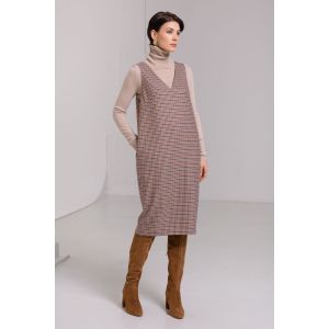 Платье сарафан сине-рыжий таттерсол 184