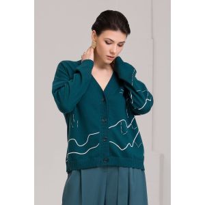 Жакет на пуговицах шерсть/хлопок  013/1