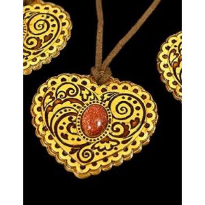 Подвеска из бересты сердце Для нее 55*55мм, шнурок 90см