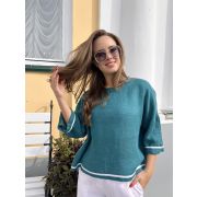 Блуза из льняной сетки 0140
